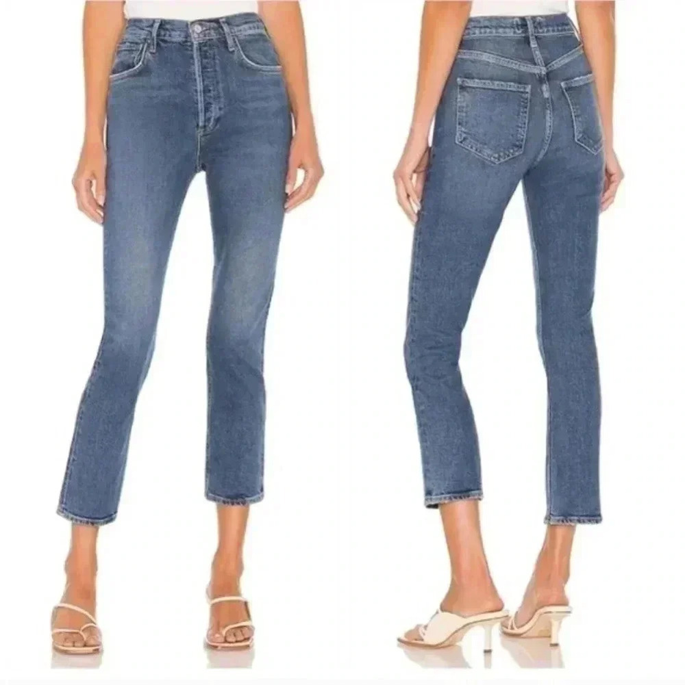 Agolde Riley High Rise Straight Crop Jeans *Transfer*